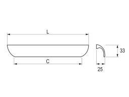 Úchytka Grenda Imitace nerezi